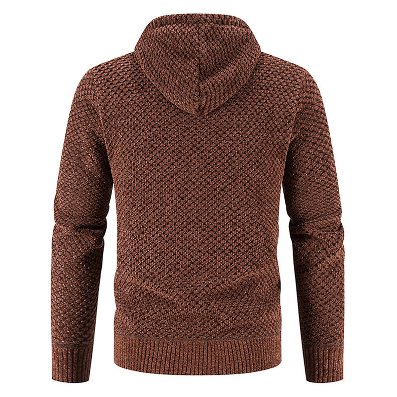 Men's Ribbed Knit Warm Cardigan Sweater