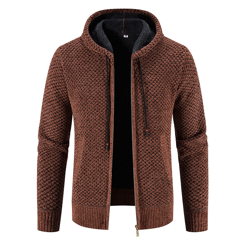Men's Ribbed Knit Warm Cardigan Sweater
