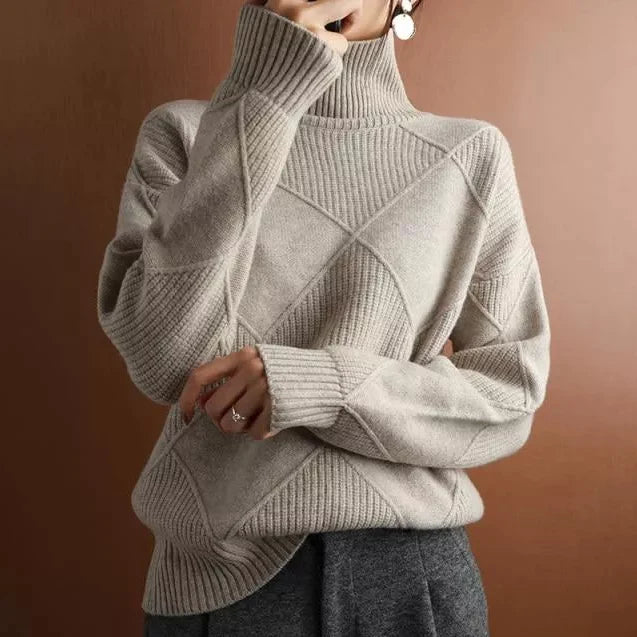 CASHMERE TURTLENECK SWEATER CARDIGAN